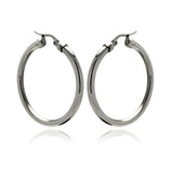 Stainless Steel Plain Hoop Earring, <b>size: 30mm</b>