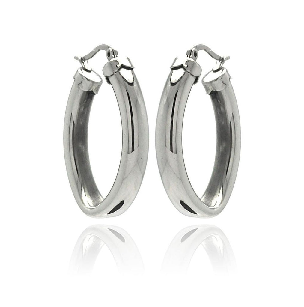 Stainless Steel Thick Hoop Earring, <b>size: 30mm</b>