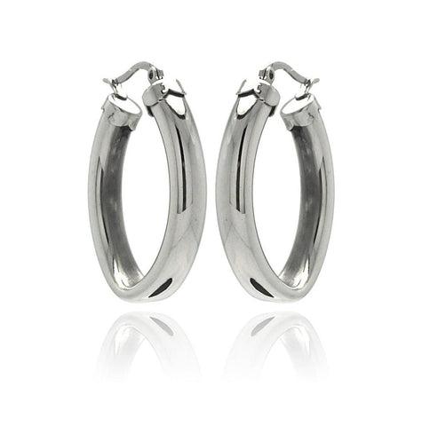 Stainless Steel Thick Hoop Earring, <b>size: 30mm</b>