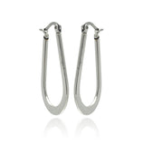 Stainless Steel High Polish Horse Shoe Hoop Earring, <b>size: 30mm</b>