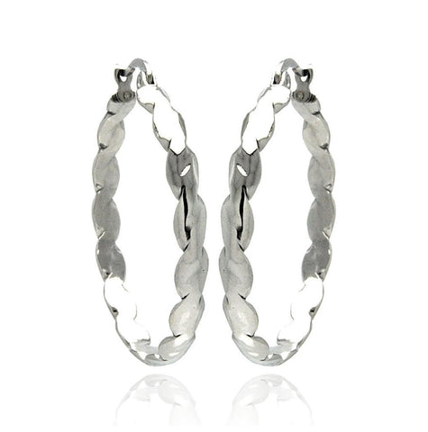 Stainless Steel Wave Hoop Earring, <b>size: 30mm</b>