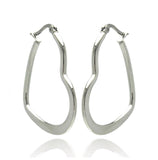 Stainless Steel Heart Hoop Earring, <b>size: 30mm</b>