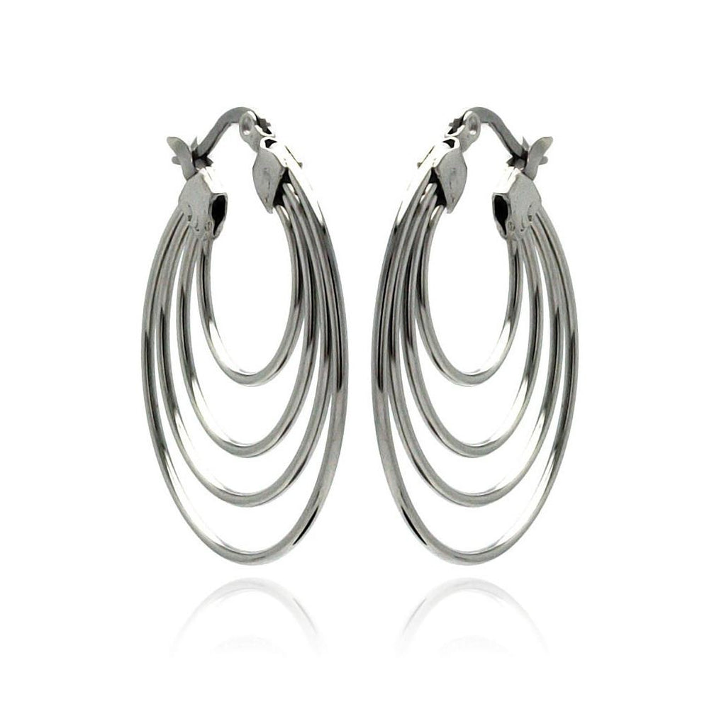 Stainless Steel Multi Hoop Earring, <b>size: 30mm</b>