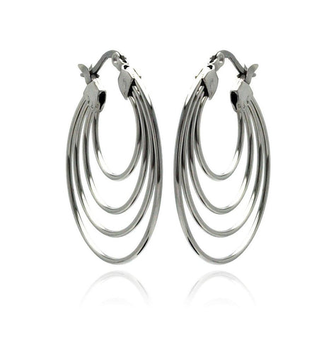 Stainless Steel Multi Hoop Earring, <b>size: 30mm</b>