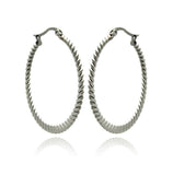 Stainless Steel Rope Hoop Earring, <b>size: 20mm</b>