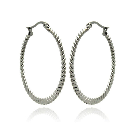 Stainless Steel Rope Hoop Earring, <b>size: 20mm</b>