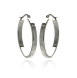 Stainless Steel Simple Hoop Earring, <b>size: 30mm</b>