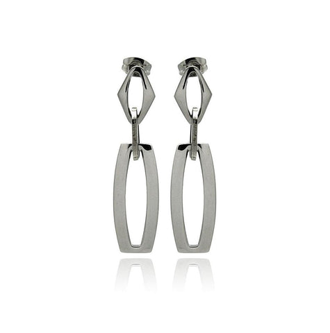 Stainless Steel Open Link Hanging Stud Earring