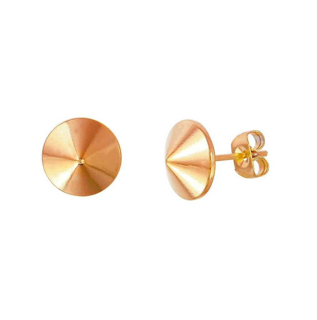 Stainless Steel Rose Gold Plated Stud Earring