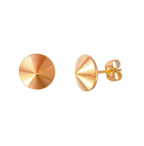 Stainless Steel Rose Gold Plated Stud Earring