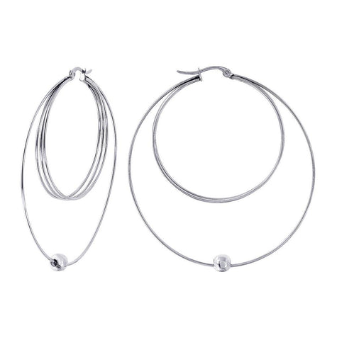 Stainless Steel Multi Hoop Earring