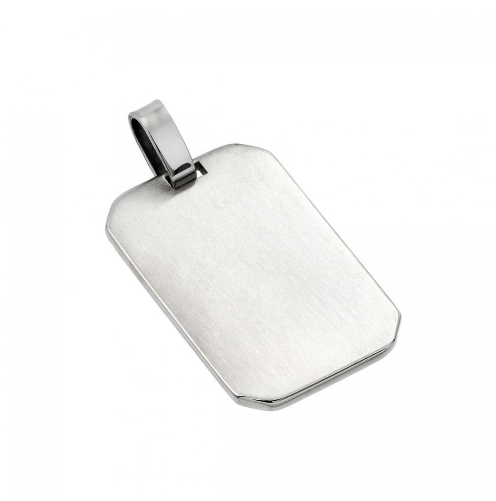 Stainless Steel Dog Tag Charm Pendant