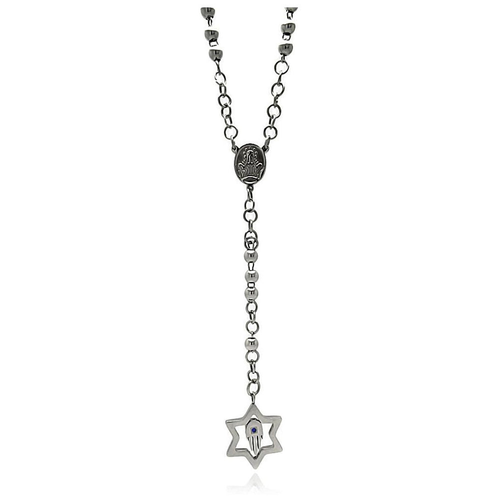 Stainless Steel Star Of David Hamsa Rosary