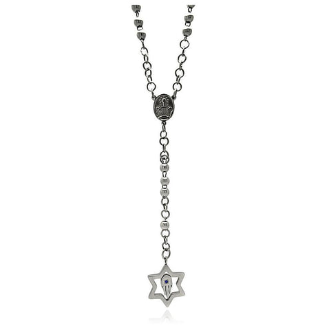 Stainless Steel Star Of David Hamsa Rosary