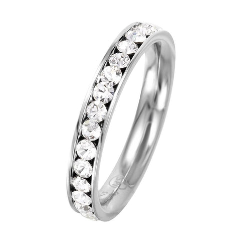 Stainless Steel Cz Eternity Band April, <b>size: 5</b>