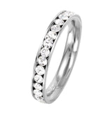 Stainless Steel Cz Eternity Band April, <b>size: 5</b>