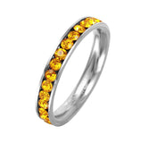 Stainless Steel Cz Eternity Band November, <b>size: 5</b>