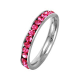 Stainless Steel Cz Eternity Band October, <b>size: 5</b>