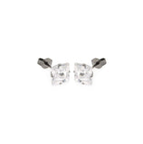 Stainless Steel Square Cz Stone Stud Earring, <b>size: 3mm</b>