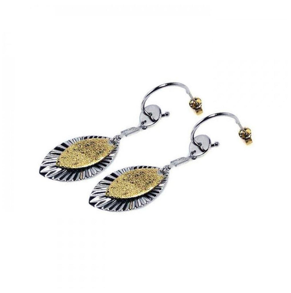 .925 Sterling Silver Rhodium Plated Marqui Sterling Gold Rhodium Plated Marqui Cz Round Hook Earring