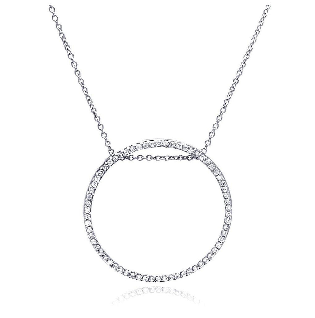 .925 Silver Sterling Ladies Cz Necklace Jewelry