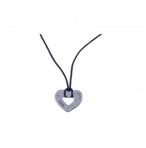 .925 Sterling Silver Rhodium Plated Heart Medallion Pendant Necklace