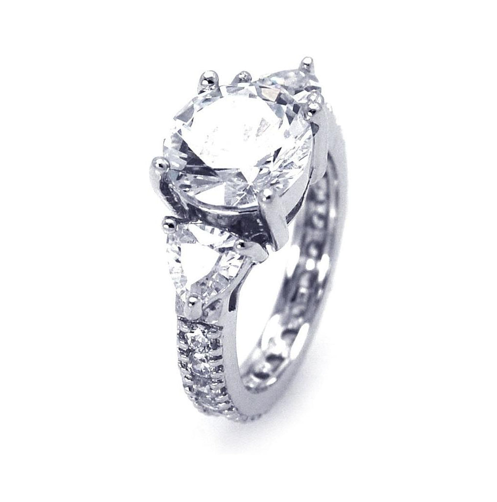 .925 Sterling Silver Rhodium Plated Cz Past Present Future Ring, <b>size: 5</b>