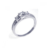 .925 Sterling Silver Rhodium Plated Cz Past Present Future Ring, <b>size: 5</b>