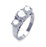 .925 Sterling Silver Rhodium Plated Cz Past Present Future Ring, <b>size: 5</b>