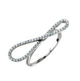 .925 Sterling Silver Rhodium Plated Infinity Cz  Ring, <b>size: 5</b>