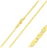 .925 Sterling Silver Gold Plated Star Dc Confetti Chain, <b>size: 16</b>