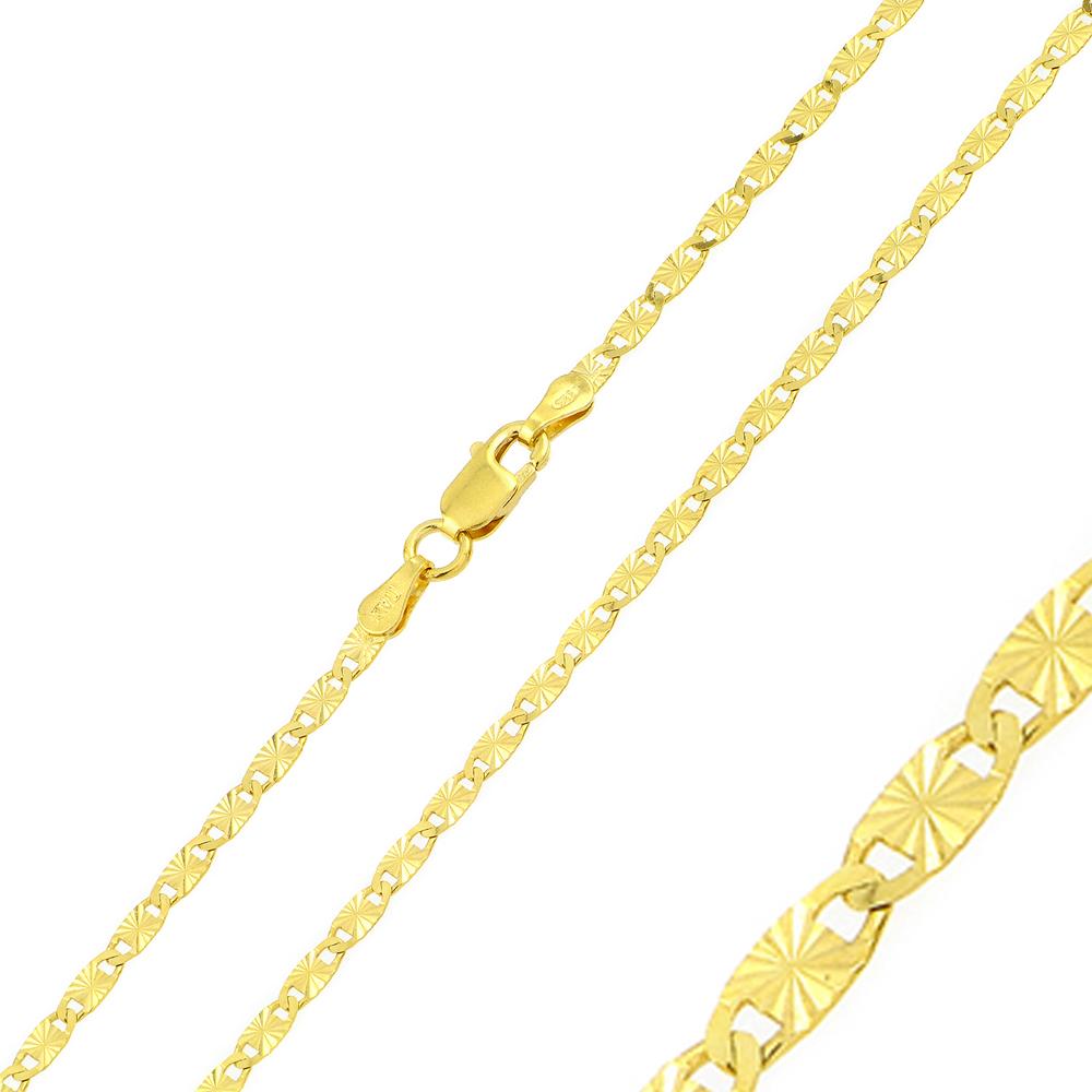 .925 Sterling Silver Gold Plated Star Dc Confetti Chain, <b>size: 16</b>