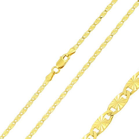 .925 Sterling Silver Gold Plated Star Dc Confetti Chain, <b>size: 16</b>