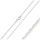 .925 Sterling Silver Rhodium Plated Confetti Chain, <b>size: 16</b>