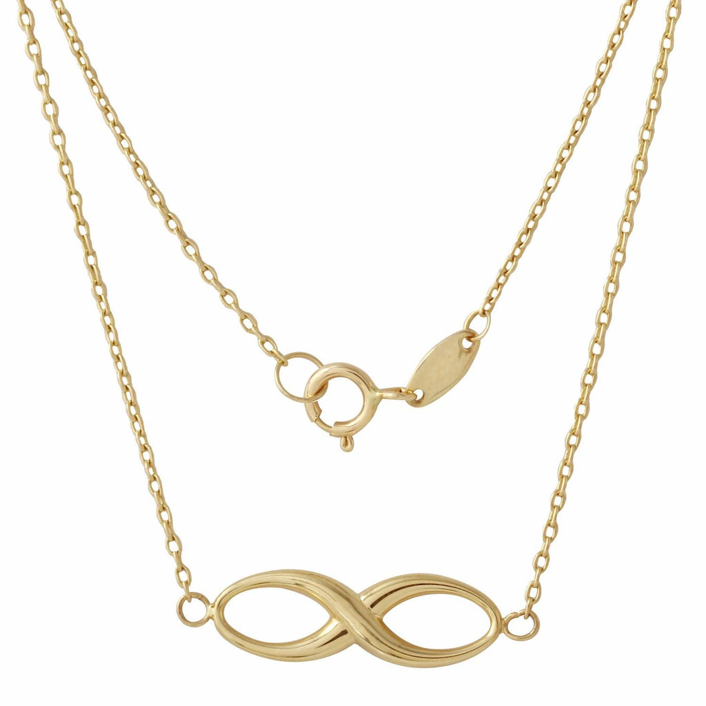 14k Yellow Gold Infinity Pendant Necklace,size: 18"