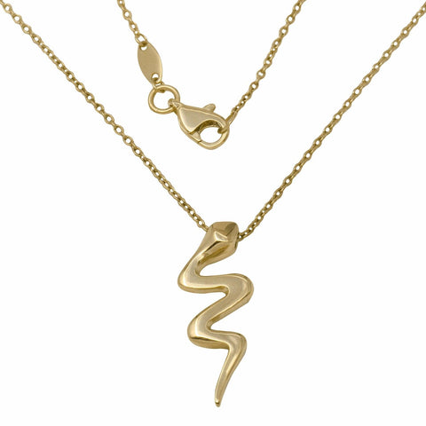 14k Yellow Gold Snake Rolo Chain Necklace,size: Adjustable 16" To 18"