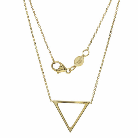 14k Italian Yellow Gold Triangle Fancy Necklace,size: Adjustable 16", 18", 20"