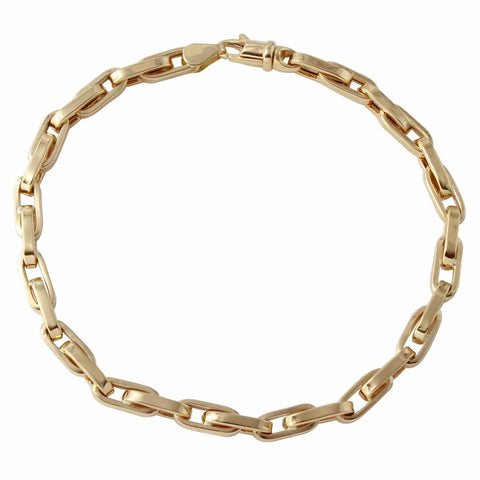 Men's 14k Yellow Gold Link Bracelet,size: 8.5"