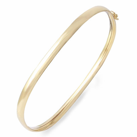 14k Yellow Gold Square Bangle Bracelet