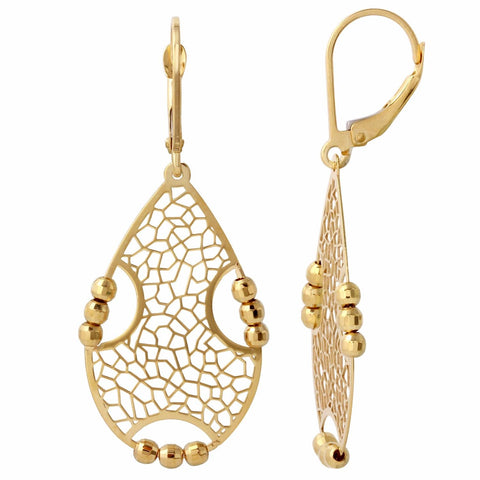 14k Yellow Gold Chandelier Dangle Earrings