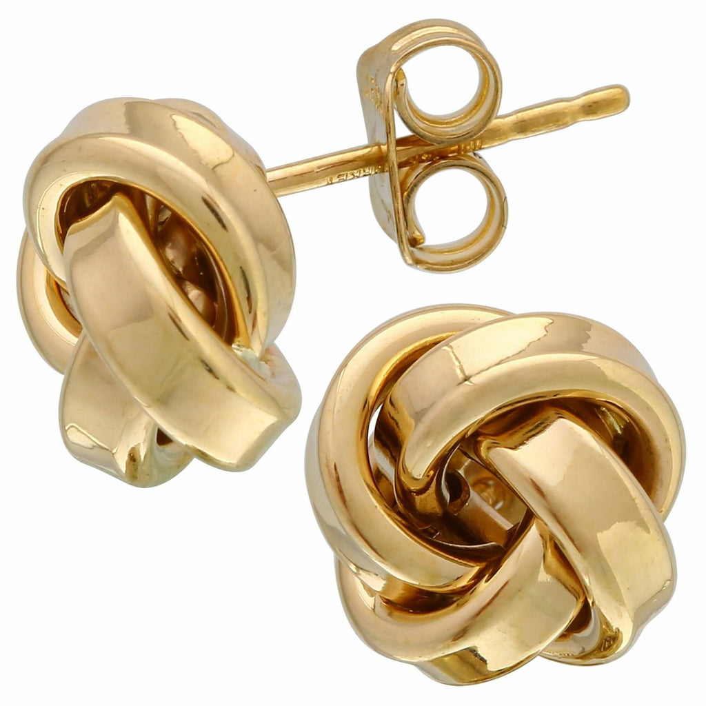 14k Yellow Gold Double Knot Earrings