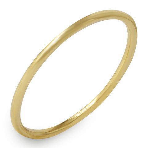 14k Yellow Gold Plain Band Stackable Ring, size: 7