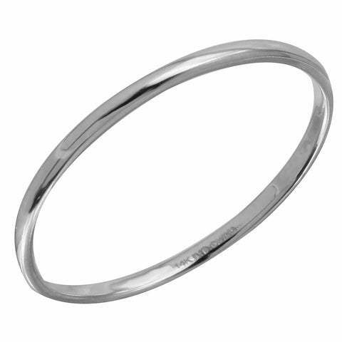 14k White Gold Stackable Band Ring, size: 7