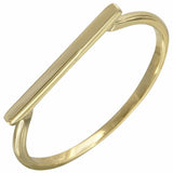 14k Yellow Gold Bar Ring, <b>size: 7</b>