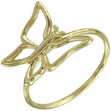 14k Italian Yellow Gold Butterfly Ring, <b>size: 7</b>