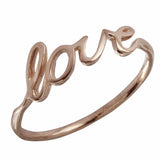 14k Italian Rose Gold "love" Ring, <b>size: 7</b>