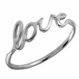 14k Italian White Gold "love" Ring, <b>size: 7</b>