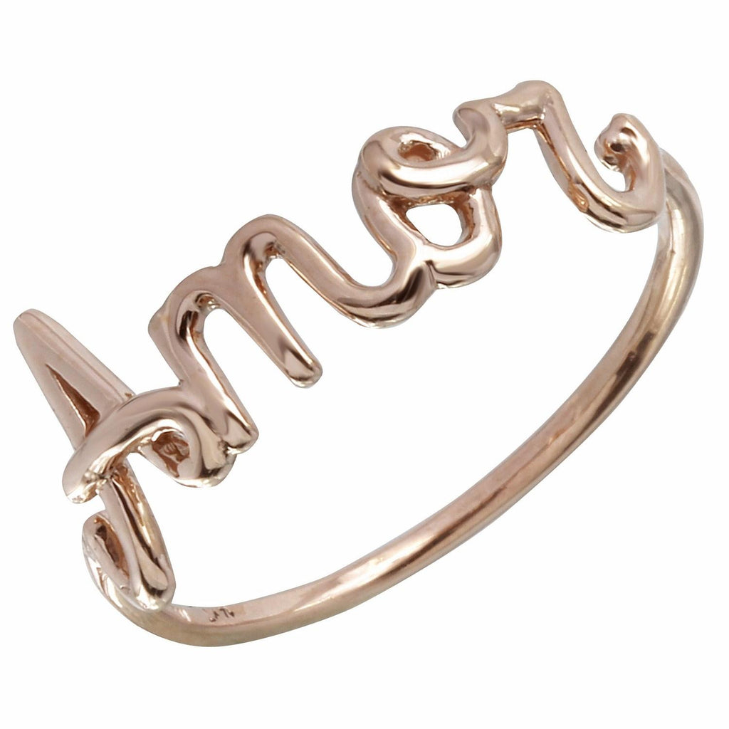 14k Italian Rose Gold "amor" Ring, <b>size: 7</b>