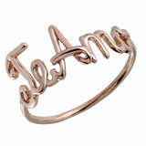 14k Italian Rose Gold "te Amo" Ring, <b>size: 7</b>