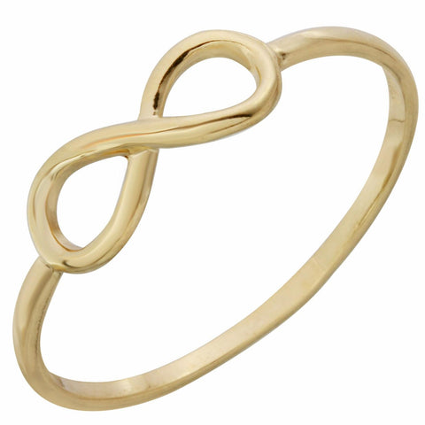 14k Italian Yellow Gold Infinity Ring, size: 7